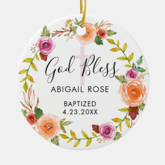 Personalized Baptism Ceramic Ornament