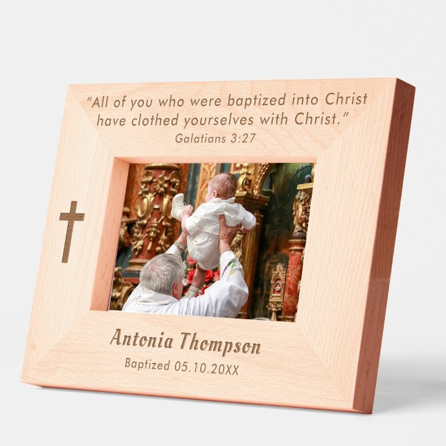 Personalized Baptism Etched Engraved Picture Frame (Personalized Baptism Etched Engraved Picture Frame)
