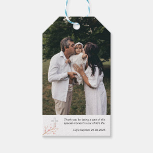 Personalized Baptism Gift Tags - Photo & Text