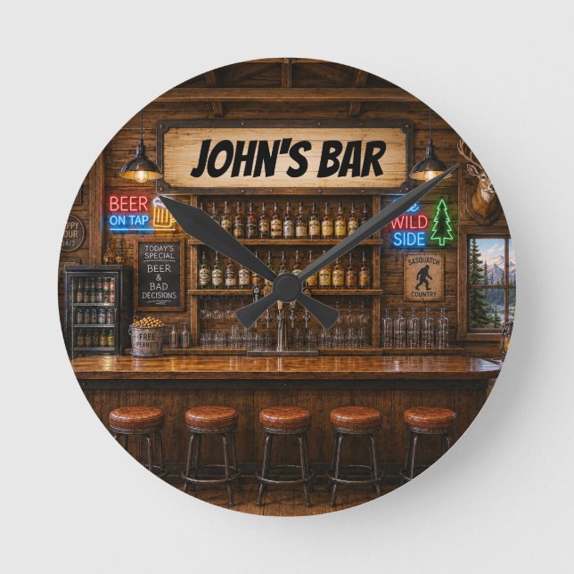 Personalized Bar Clock (Front)