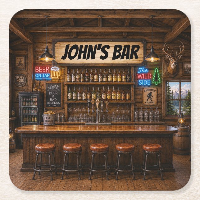Personalized Bar Coasters (Front)