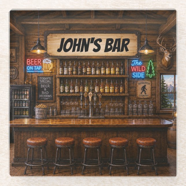 Personalized Bar Coasters (Front)