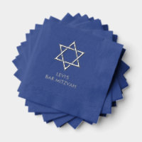 Personalized Bar Mitzvah Foil Stamped Napkins