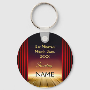Personalized Bar Mitzvah Party Favours Giveaways Keychain