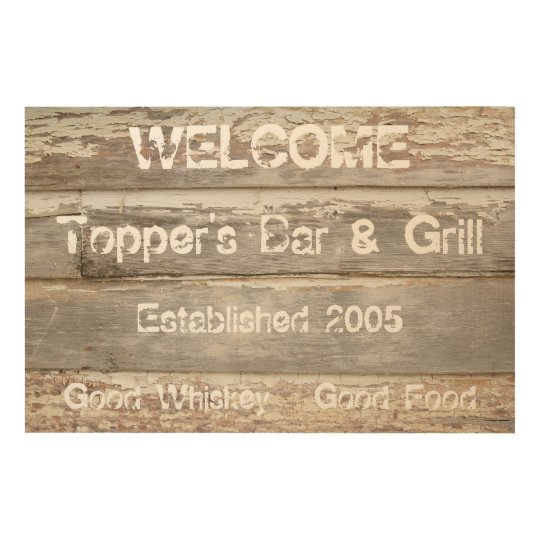 Personalized Bar/Restaurant Business Sign