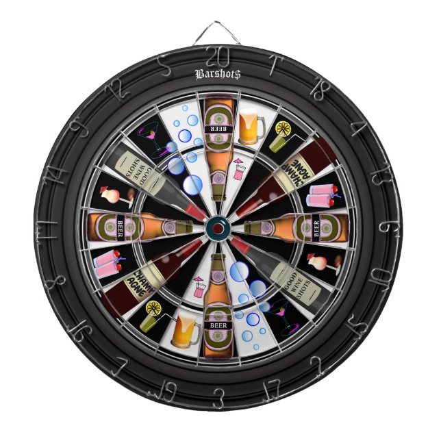 Personalized Bar Shots Multi-Drink Target 2.0 Dartboard (Front)