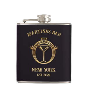 Personalized Bar Sign with Custom Name Hip Flask