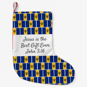 Personalized BARBADOS FLAG Small Christmas Stocking