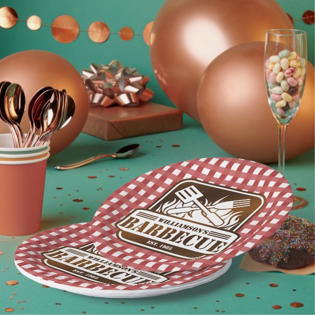 Personalized Barbecue Paper Plate (Multi)