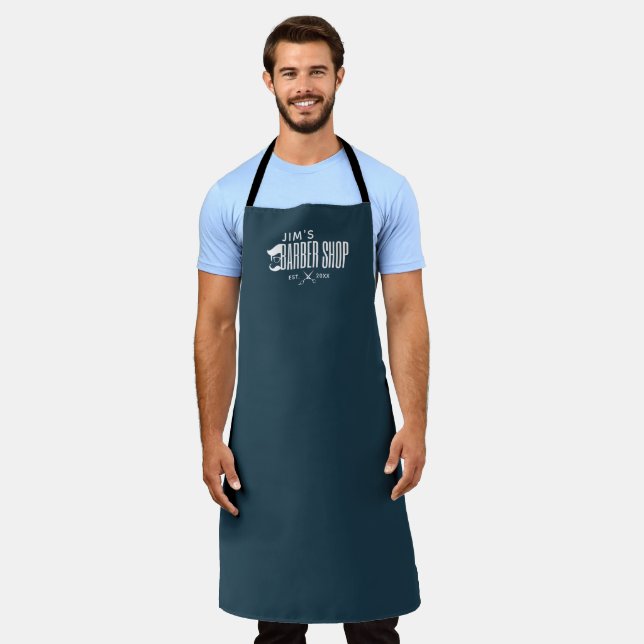 Personalized Barber Shop Apron (Worn)