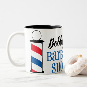 Personalized Barber Shop Two-Tone Coffee Mug