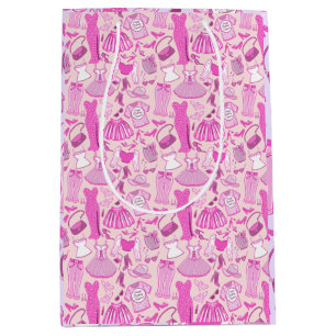Personalized Barbiecore Pink and Hot Pink Fashion Medium Gift Bag