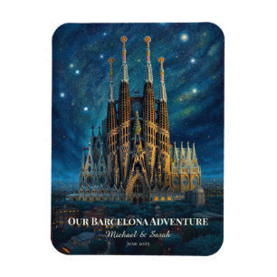 Personalized Barcelona Trip   Sagrada Familia Magnet