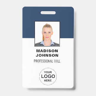 Personalized Barcode ID Cards with Logo and Photo Badge