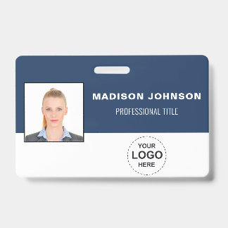Personalized Barcode ID Cards with Logo and Photo Badge