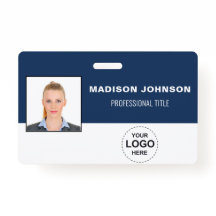 Personalized Barcode ID Cards with Logo and Photo