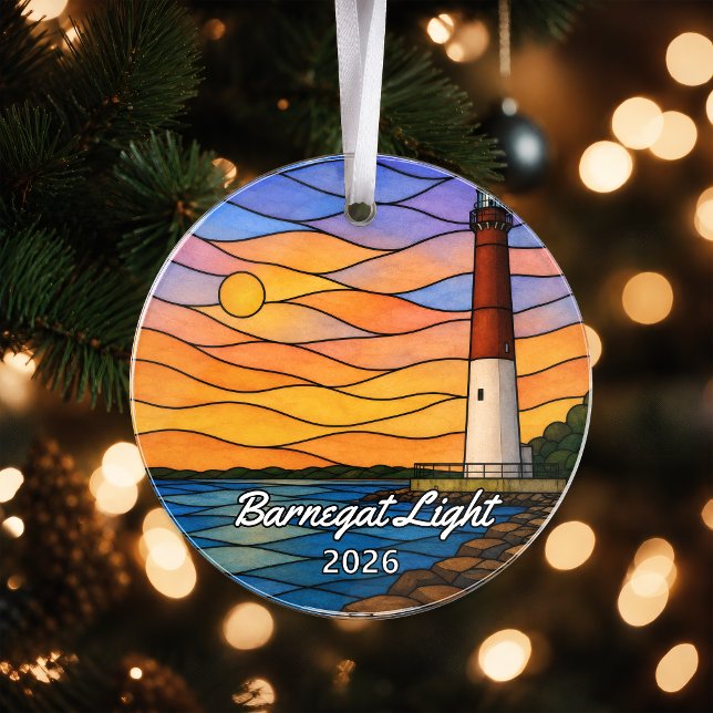 Personalized Barnegat Light Acrylic Ornament, Cust Ornament (Creator Uploaded)