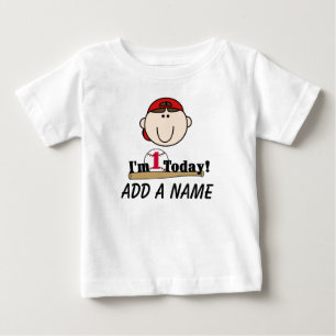 Personalized Baseball 1st Birthday T-shirt