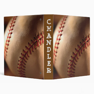 PERSONALIZED Baseball 3 ring BINDER
