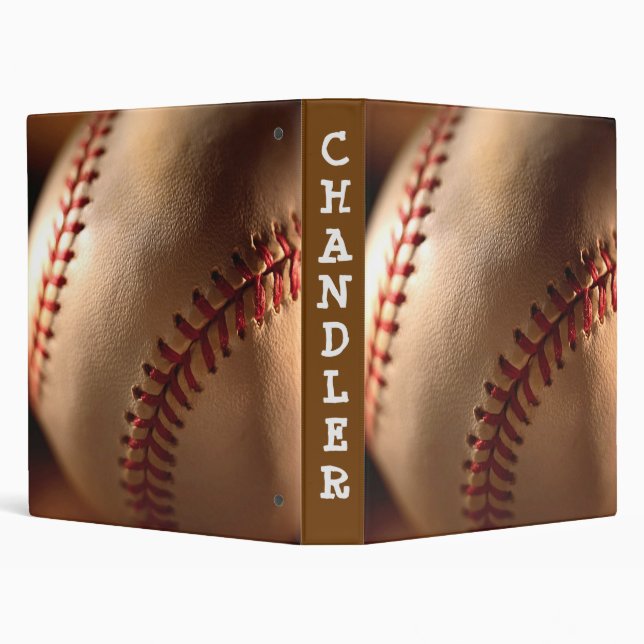 PERSONALIZED Baseball 3 ring BINDER (Background)