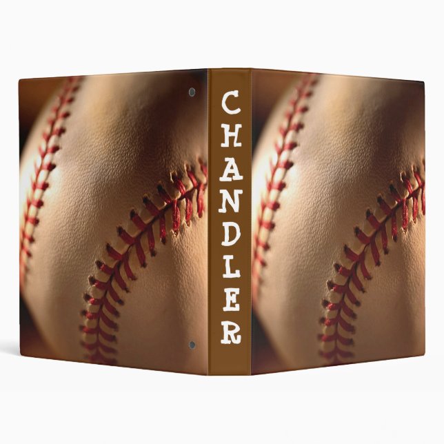PERSONALIZED Baseball 3 ring BINDER (Background)