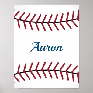 Personalized Baseball Art Craft Paper Print 