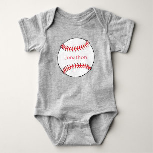 Personalized Baseball Baby Bodysuit