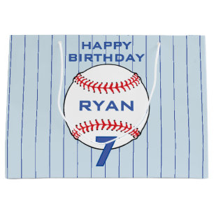 Personalized Baseball Ball Kids Birthday Large Gift Bag