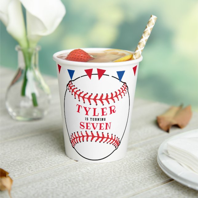 Personalized Baseball Ball Sports Birthday Party Paper Cups (Insitu)