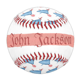 Personalized baseball ball with knight shields