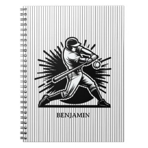 Personalized Baseball Batter Notebook