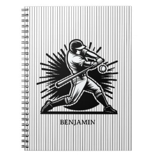 Personalized Baseball Batter Notebook