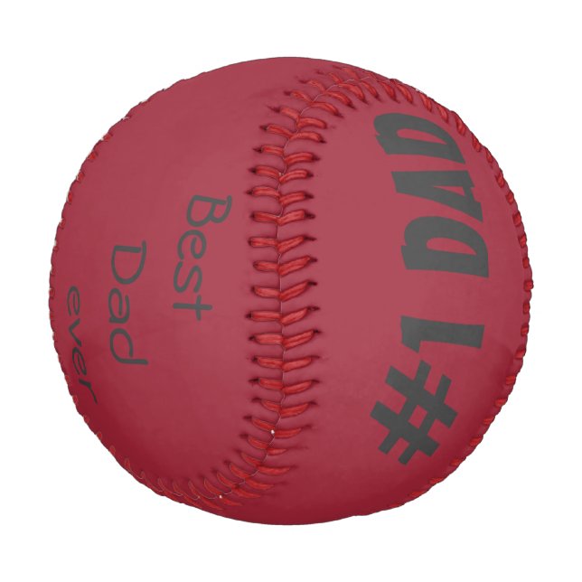 Personalized Baseball/Best Dad ever Baseball (Angled)