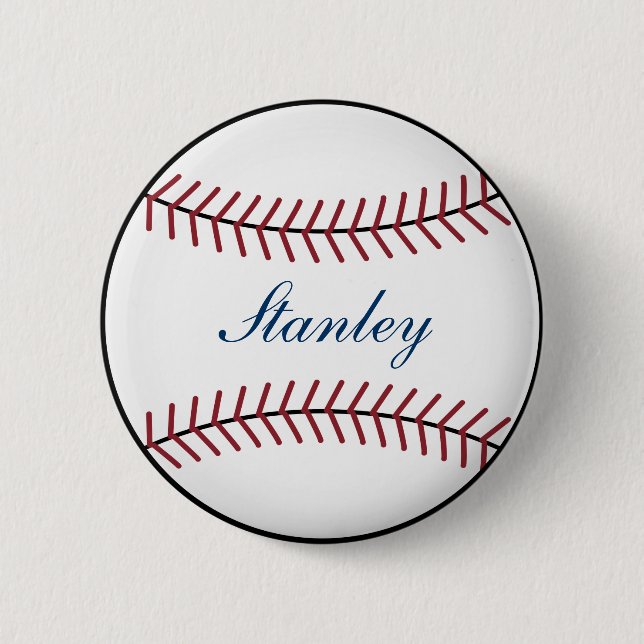 Personalized Baseball Button (Front)