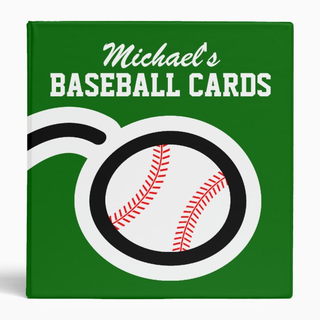 Personalized baseball card binder for collectors (Front)