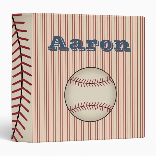 Personalized Baseball Card Scrapbook Binder Gift (Front/Spine)