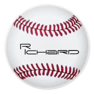 Personalized Baseball  Ceramic Knob