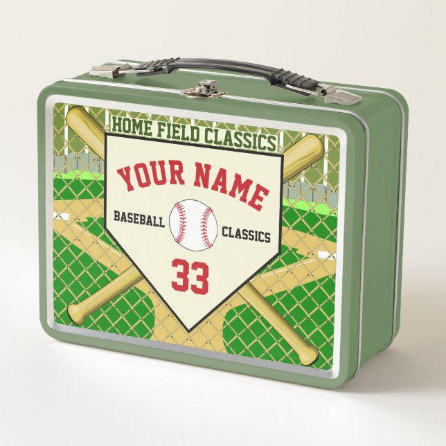 Personalized Baseball Classics Home Field Lunchbox (Front)