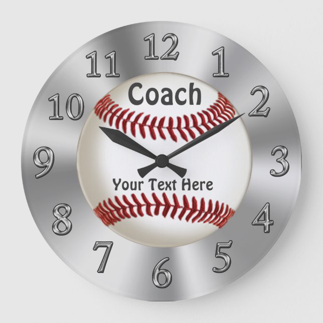 Personalized Baseball Clock for Coaches (Front)