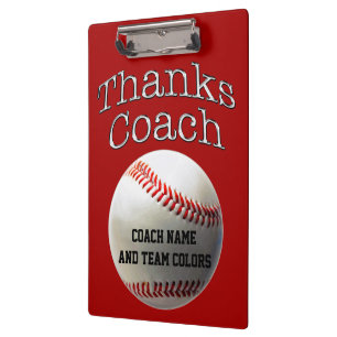 Personalized Baseball Coach Gifts, Clipboard