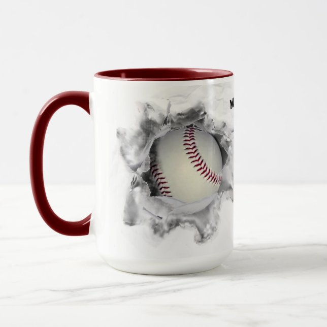 Personalized Baseball Collectable Mug (Left)