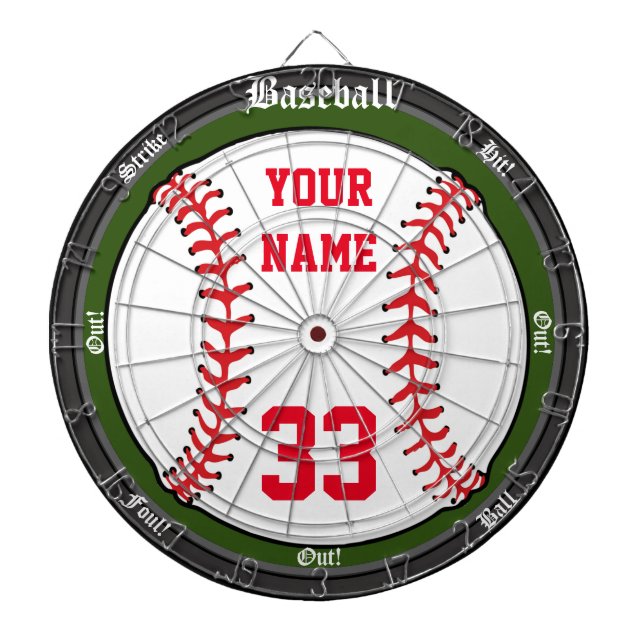 Personalized Baseball Dartboard (Front)