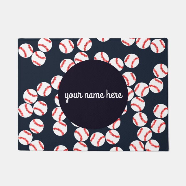 Personalized Baseball Door Mat (Front)