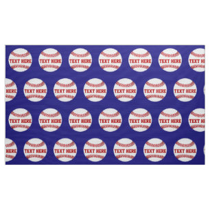 Personalized Baseball Fabric by the Yard YOUR TEXT