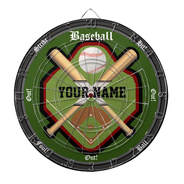Personalized Baseball Field Dartboard (Front)