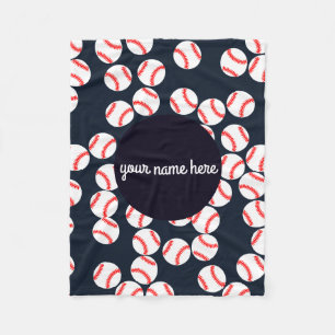 Personalized Baseball Fleece Blanket