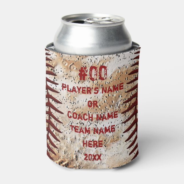 Personalized Baseball Gifts for Players, Coaches Can Cooler (Can Front)