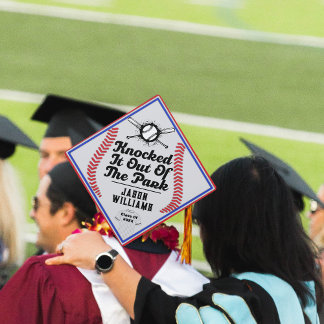 Personalized Baseball Graduation Cap Topper