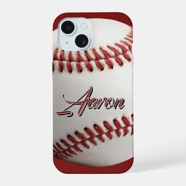  Personalized Baseball iPhone 15 Case (Back)