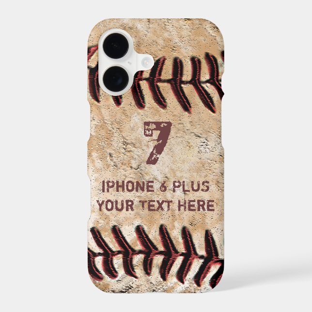 Personalized Baseball iPhone 7 PLUS Case Your TEXT (Back)
